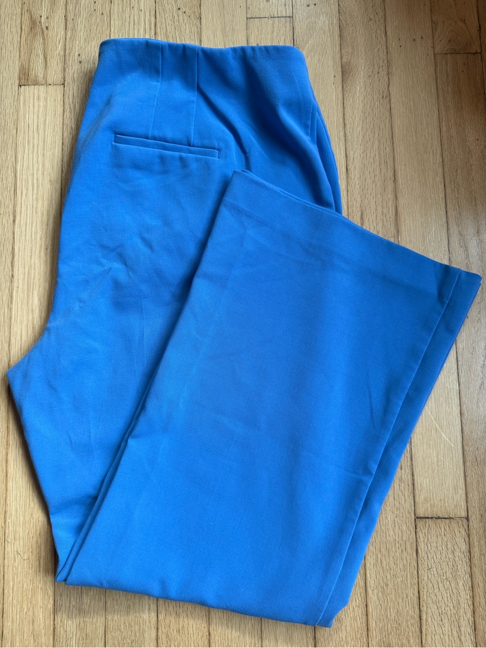 TALBOTS Providence Pant in Bright Blue Classic Fit flat front Size 18W EUC